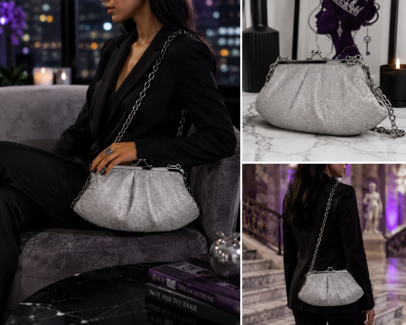 TreasureMine Pleated Frame Bag